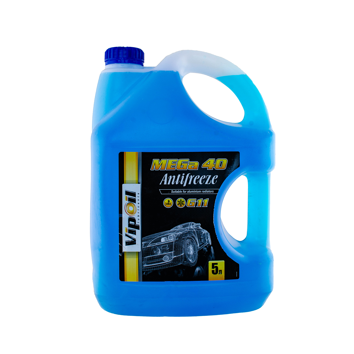 Антифриз VipOil G11 MEGA 40 (блакитний), 5 л